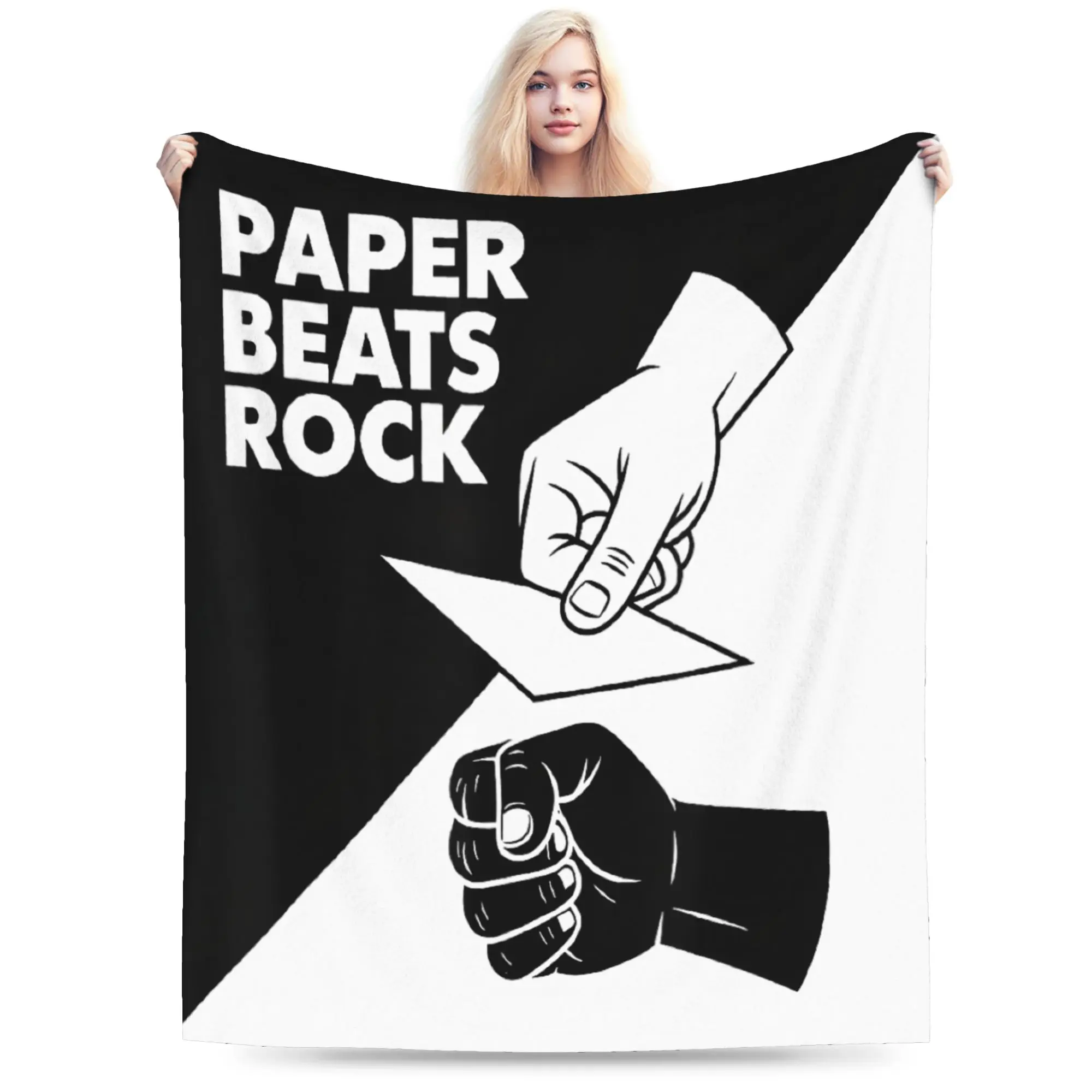 Paper Beats Rock Blanket Quality Warm Soft Bedding Throws Spring Picnic Bedroom Novelty Bedspread
Paper Beats Rock Blanket Quality Warm Soft Bedding Throws Spring Picnic Bedroom Novelty Bedspread