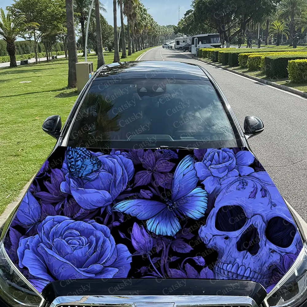 Car Decal Purple & Blue Floral Skull with Butterfly Motifs in Dark Gothic Design, Creating a Bold and Whimsical Visual Car Hood
Car Decal Purple & Blue Floral Skull with Butterfly Motifs in Dark Gothic Design, Creating a Bold and Whimsical Visual Car Hood