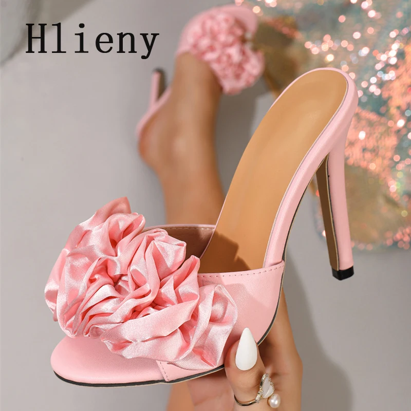 Hlieny Summer Fashion Silk Flower Open Toe High Heels Slippers Sexy Slip On Mule Slides Shoes Women Elegant Party Dress Sandals
Hlieny Summer Fashion Silk Flower Open Toe High Heels Slippers Sexy Slip On Mule Slides Shoes Women Elegant Party Dress Sandals