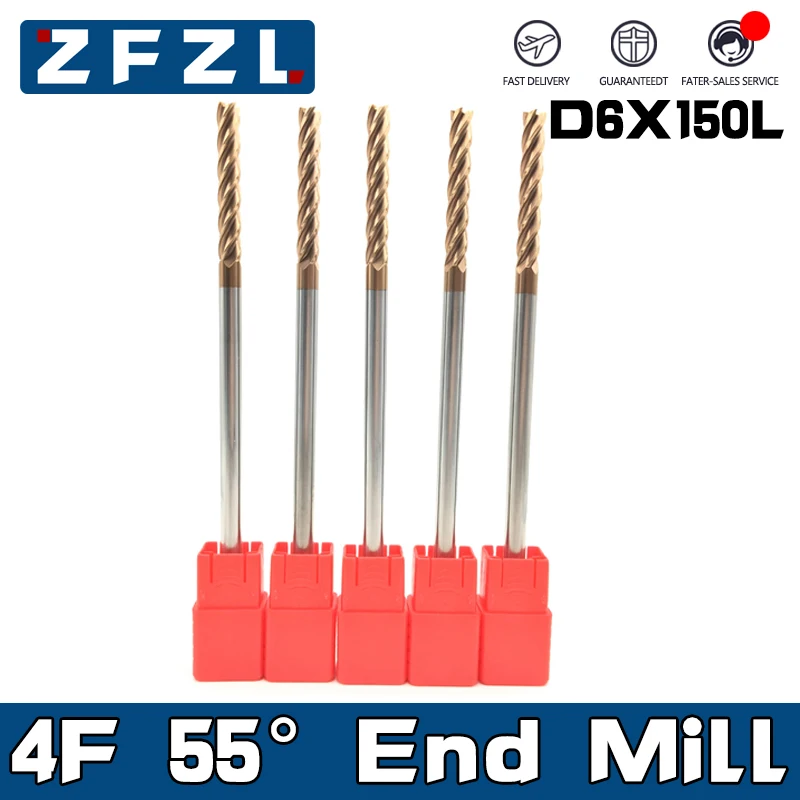 1PCS HRC55 6 8 10 12 14 16 18 20mm 150L 4Flutes Milling Cutter Alloy Coating Tungsten Steel Cutting Tool CNC Maching Endmills
1PCS HRC55 6 8 10 12 14 16 18 20mm 150L 4Flutes Milling Cutter Alloy Coating Tungsten Steel Cutting Tool CNC Maching Endmills