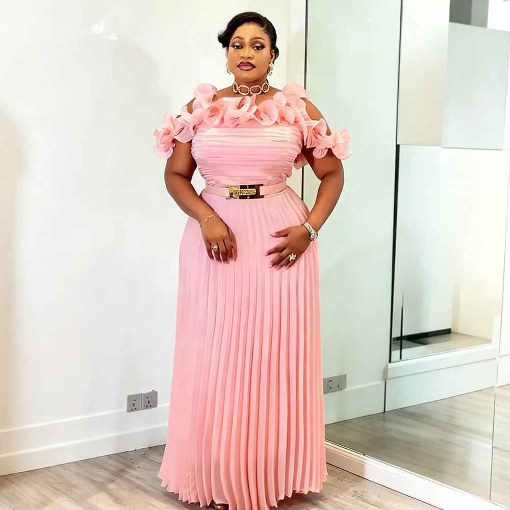 African Wedding Dresses for Women Plus Size Off Shoulder Ruffle Evening Party Long Dress Elegant Turkey Luxury Pleated Robe
African Wedding Dresses for Women Plus Size Off Shoulder Ruffle Evening Party Long Dress Elegant Turkey Luxury Pleated Robe