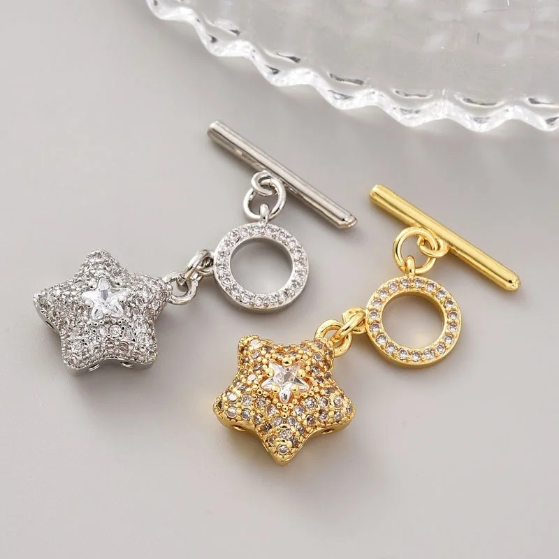 1 Piece Pearl Necklace Bracelet Connecting Buckle Full of Zircon Five-pointed Star OT Buckle DIY Jewelry Accessories Wholesale
1 Piece Pearl Necklace Bracelet Connecting Buckle Full of Zircon Five-pointed Star OT Buckle DIY Jewelry Accessories Wholesale