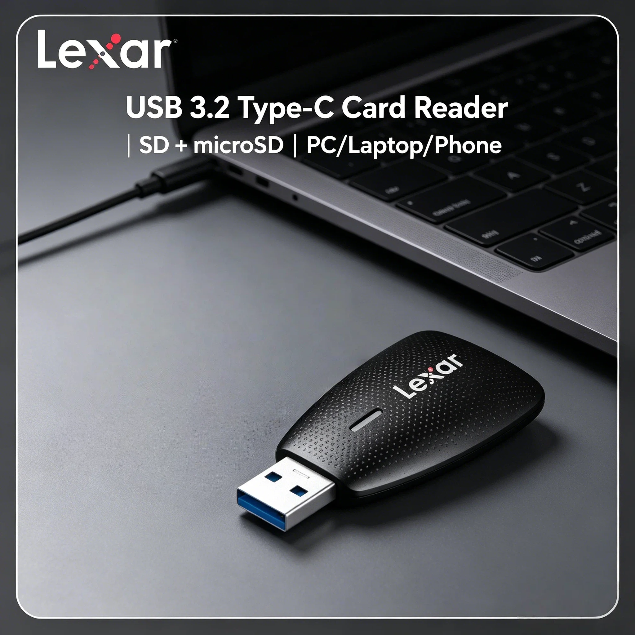 Lexar USB 3.1 USB 3.2 Type C SD Micro SD TF Card Reader for PC Laptop Smart Micro SD Memory Card Reader SD Adapter Ultra 4K
Lexar USB 3.1 USB 3.2 Type C SD Micro SD TF Card Reader for PC Laptop Smart Micro SD Memory Card Reader SD Adapter Ultra 4K
