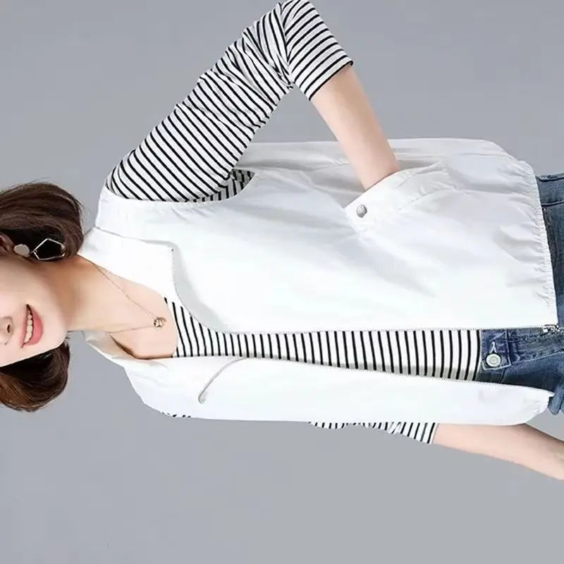 С дышащей сеткой солнцезащитный жилет женская летняя новая куртка без рукавов тонкие жилеты повседневные двухслойные солнцезащитные пальто
С дышащей сеткой солнцезащитный жилет женская летняя новая куртка без рукавов тонкие жилеты повседневные двухслойные солнцезащитные пальто