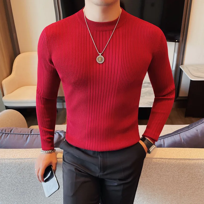 2024 Fashion Solid Color Round Neck Striped Knitted Shirt for Men Autumn Winter Slim Long Sleeved Versatile Knitted Base Shirt
2024 Fashion Solid Color Round Neck Striped Knitted Shirt for Men Autumn Winter Slim Long Sleeved Versatile Knitted Base Shirt