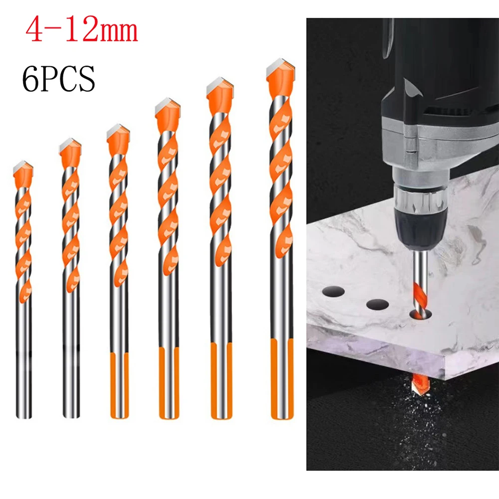6Pcs Drill Bits For Glass Tile Marble Woodworking Hole Drilling 4/5/6/8/10/12mm Length 76-122 Mm Power Tools Parts
6Pcs Drill Bits For Glass Tile Marble Woodworking Hole Drilling 4/5/6/8/10/12mm Length 76-122 Mm Power Tools Parts