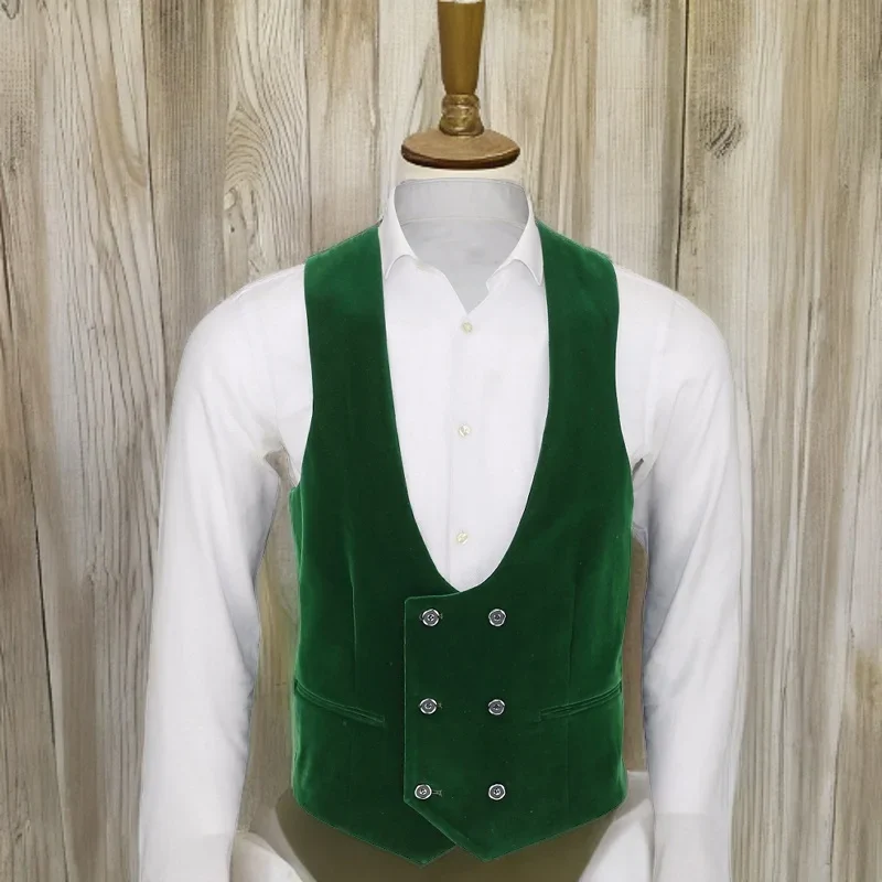 Men Vest for Velvet Smoking Double Breasted 1 Piece Sleeveless Groomsmen Suit Waistcoat for Wedding Party
Men Vest for Velvet Smoking Double Breasted 1 Piece Sleeveless Groomsmen Suit Waistcoat for Wedding Party