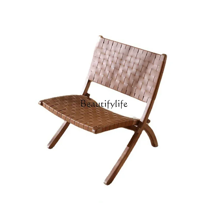 FG-Nordic solid wood sofa chair saddle leather woven homestay home leisure lazy medieval folding chair
FG-Nordic solid wood sofa chair saddle leather woven homestay home leisure lazy medieval folding chair