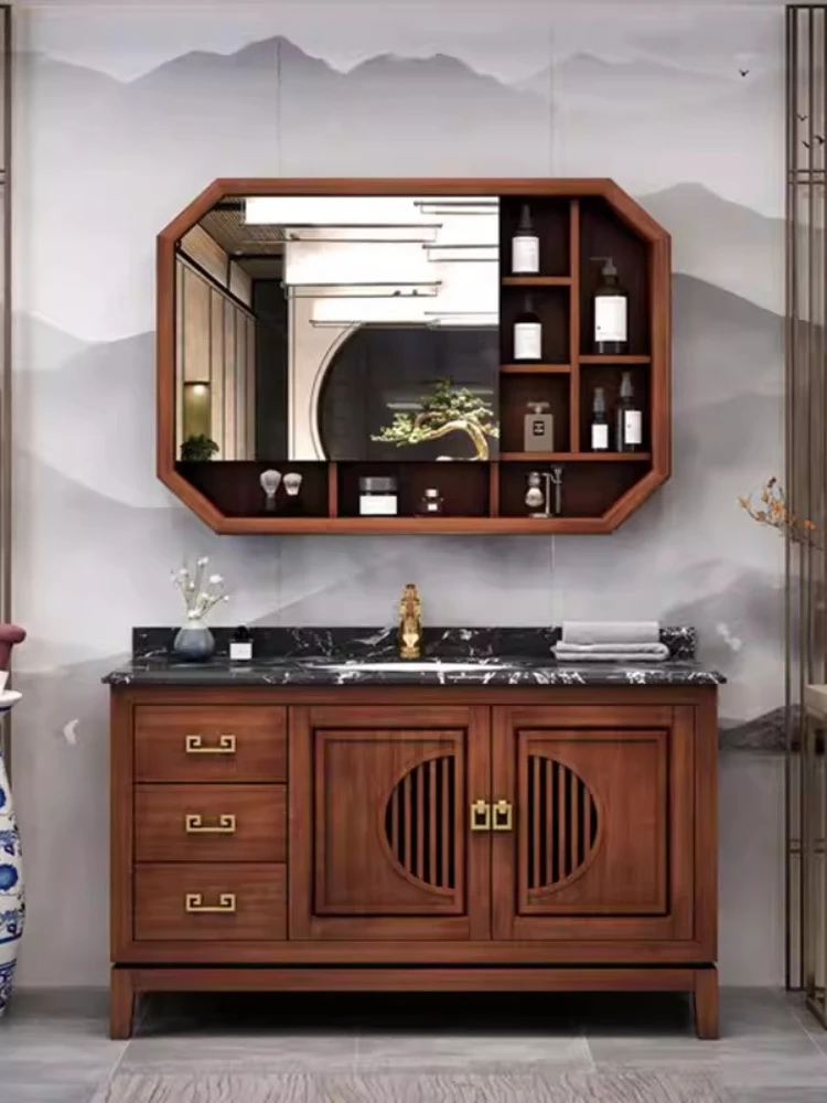 Новая китайская комбинация мебели для ванной комнаты: тумба из каменной плиты и массива дерева, антикварный умывальник.
Новая китайская комбинация мебели для ванной комнаты: тумба из каменной плиты и массива дерева, антикварный умывальник.