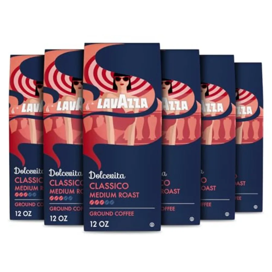 Кофе молотый Lavazza Dolcevita Classico, 6 пакетов по 12 унций, средняя обжарка, насыщенный и полногустой вкус, интенсивность 3/5, арабика и робуста, идеальный баланс.
Кофе молотый Lavazza Dolcevita Classico, 6 пакетов по 12 унций, средняя обжарка, насыщенный и полногустой вкус, интенсивность 3/5, арабика и робуста, идеальный баланс.