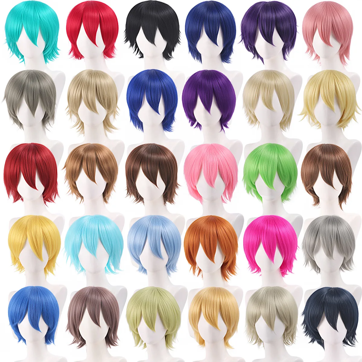 Synthetic Short Spiky Cosplay Wig Colorful Mens Anime Inspired Hairpiece for Halloween Carnival Party Costume Styling
Synthetic Short Spiky Cosplay Wig Colorful Mens Anime Inspired Hairpiece for Halloween Carnival Party Costume Styling