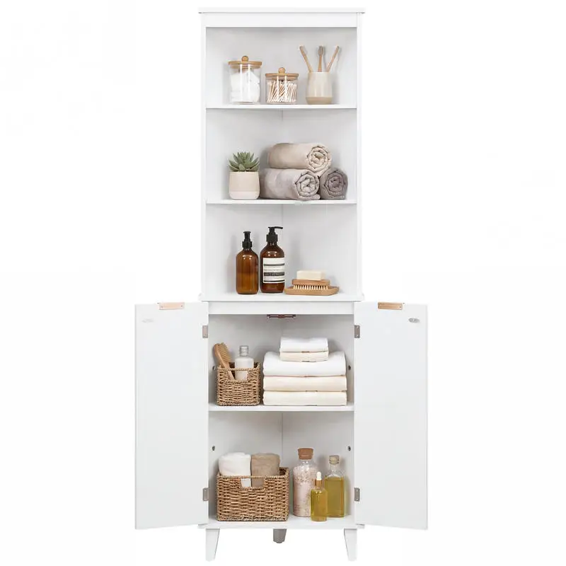 68 Inch Tall Bathroom Floor Storage Cabinet with Fluted Doors-White
68 Inch Tall Bathroom Floor Storage Cabinet with Fluted Doors-White