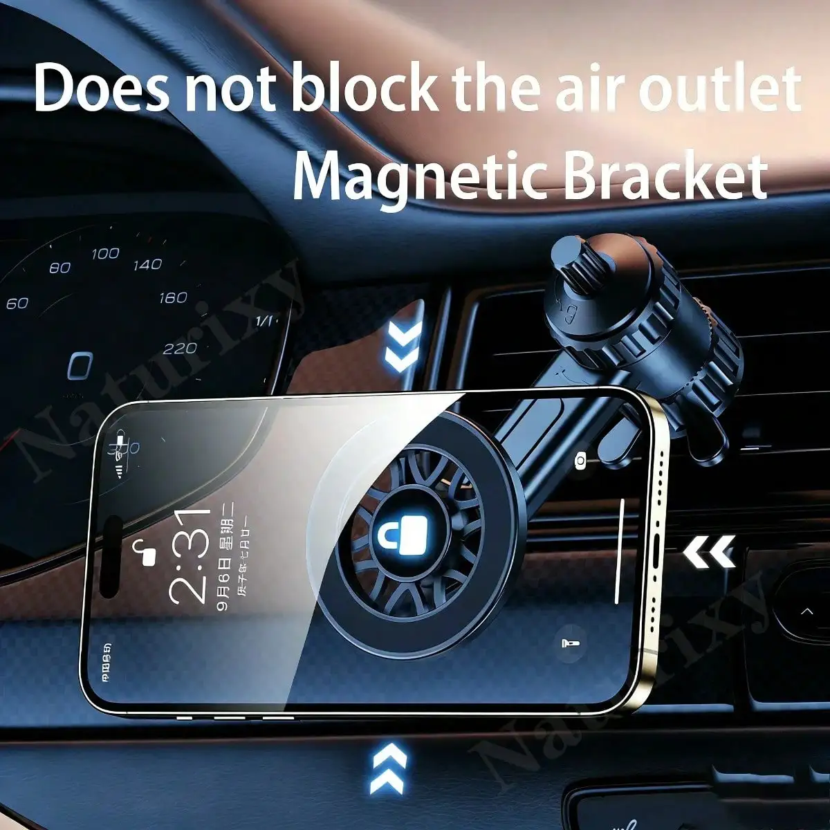 Black Magnetic Air Vent Mount Car Phone Holder 1pc Universal Magnetic Car Phone Holder MagSafe Compatible Strong Suction Cup Adjustable 360° Rotation Anti-Shake Hands-Free Holder Suitable For All Smartphones Mother's Day Gift
Black Magnetic Air Vent Mount Car Phone Holder 1pc Universal Magnetic Car Phone Holder MagSafe Compatible Strong Suction Cup Adjustable 360° Rotation Anti-Shake Hands-Free Holder Suitable For All Smartphones Mother's Day Gift