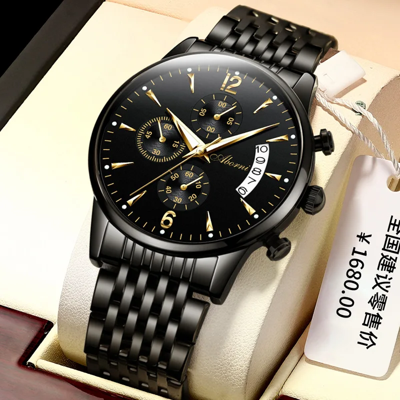 ABORNI Brand Mens Watches Fashion Trend Original Quartz Watch for Man Multifunctional Chronograph Waterproof Luminous Wristwatch
ABORNI Brand Mens Watches Fashion Trend Original Quartz Watch for Man Multifunctional Chronograph Waterproof Luminous Wristwatch