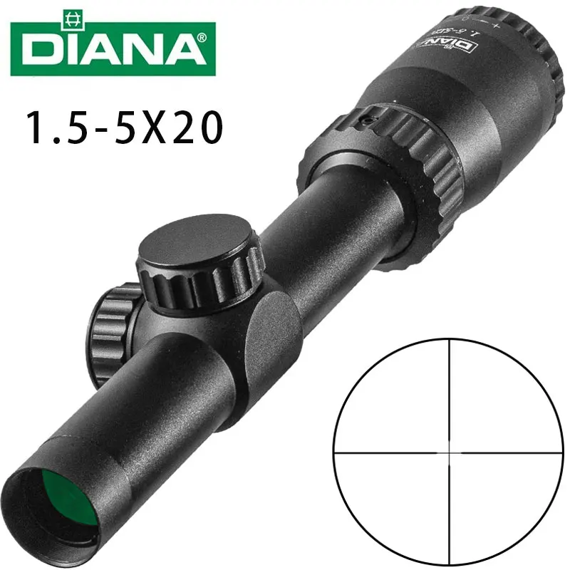Охотничий пистолет DIANA 1,5-5X20 для использования на открытом воздухе, прицельная точка для дифференциации, внутренняя поддержка, регулируемый короткий оптический прицел для винтовки
Охотничий пистолет DIANA 1,5-5X20 для использования на открытом воздухе, прицельная точка для дифференциации, внутренняя поддержка, регулируемый короткий оптический прицел для винтовки