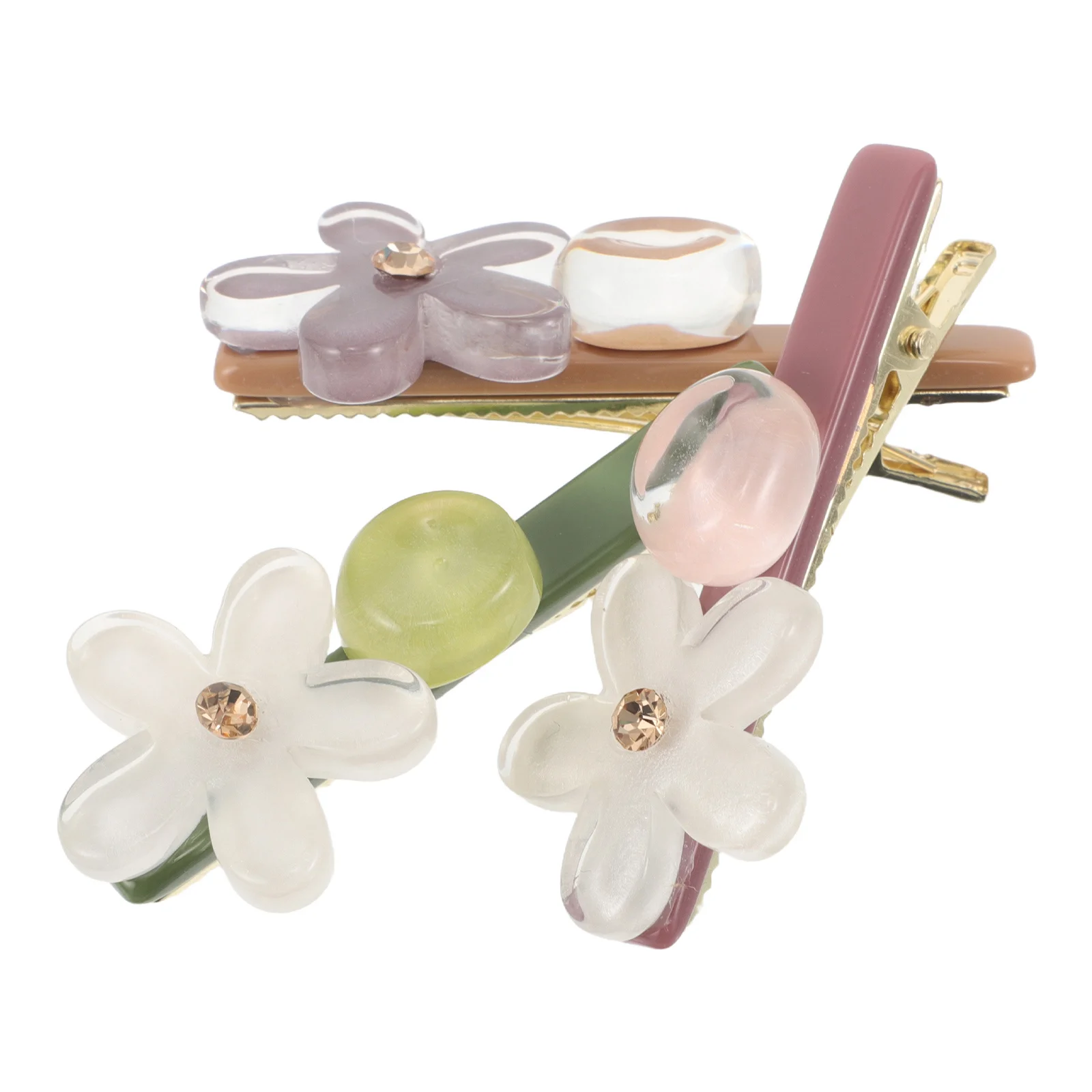 3Pcs Flower Hair Clips Women Elegant Translucent Floral Side Bangs Clips Purple White Green Non Slip Duckbill Barrettes Hair
3Pcs Flower Hair Clips Women Elegant Translucent Floral Side Bangs Clips Purple White Green Non Slip Duckbill Barrettes Hair