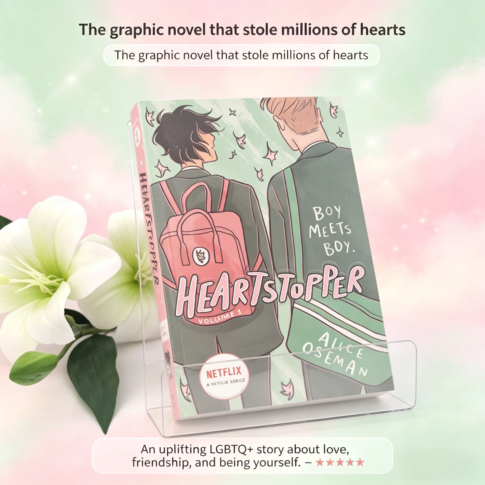 Heartstopper Volume 1 By Alice Oseman LGBTQ+ YA Romance Graphic Novel Netflix Tie-in Book
Heartstopper Volume 1 By Alice Oseman LGBTQ+ YA Romance Graphic Novel Netflix Tie-in Book