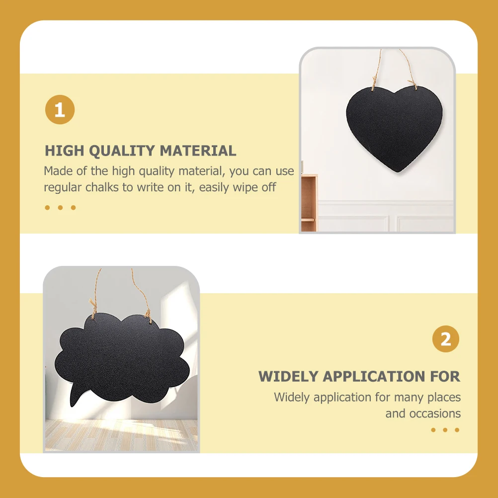 4 Pcs Message Board Pendant for Shop Creative Double Sided Blackboard Wedding Wooden Chalkboards Hanging
4 Pcs Message Board Pendant for Shop Creative Double Sided Blackboard Wedding Wooden Chalkboards Hanging