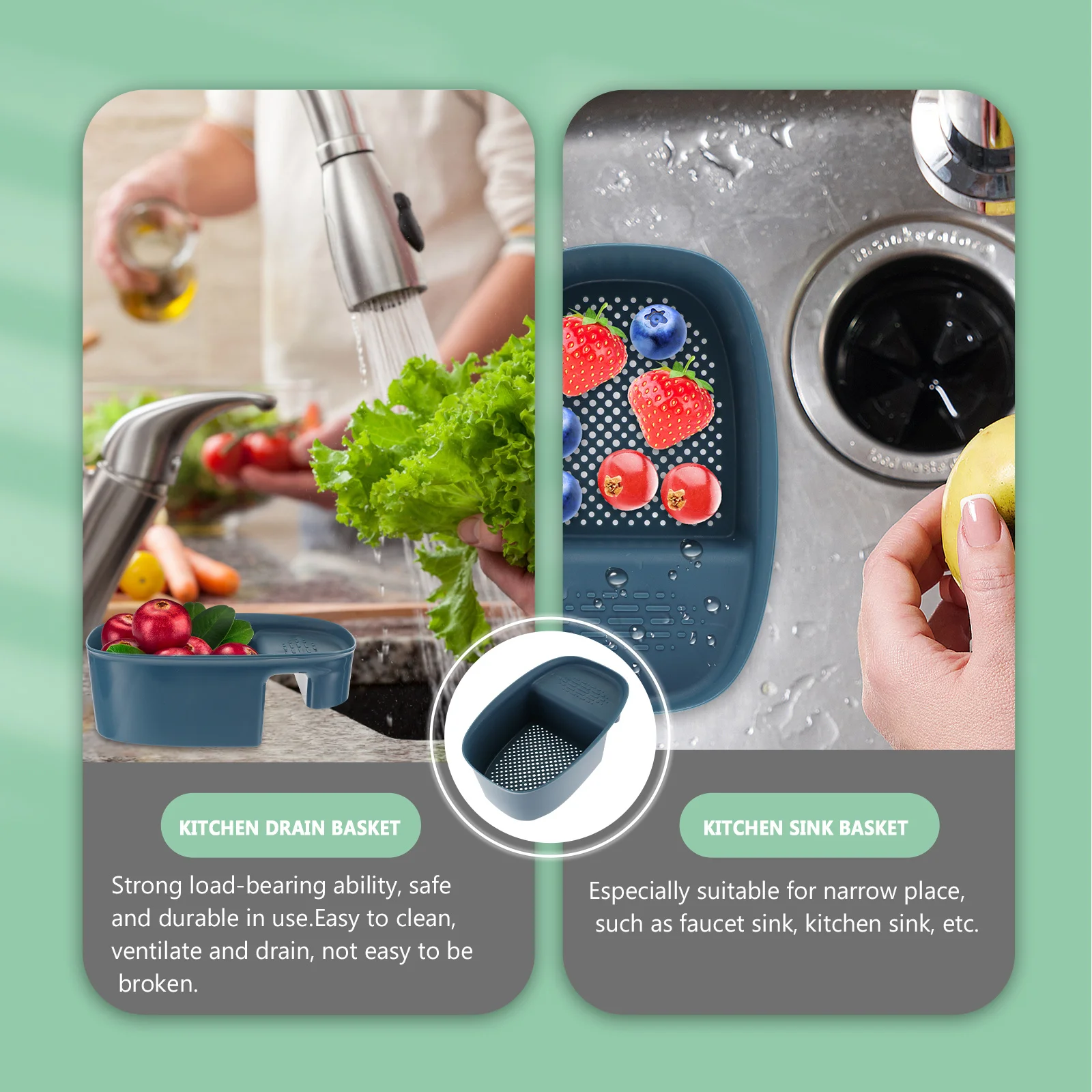 Drain Basket For Ventilating Design Small Size Kitchen Sink Rack Multi Purpose Sponge Holder Sink Storage Draining
Drain Basket For Ventilating Design Small Size Kitchen Sink Rack Multi Purpose Sponge Holder Sink Storage Draining