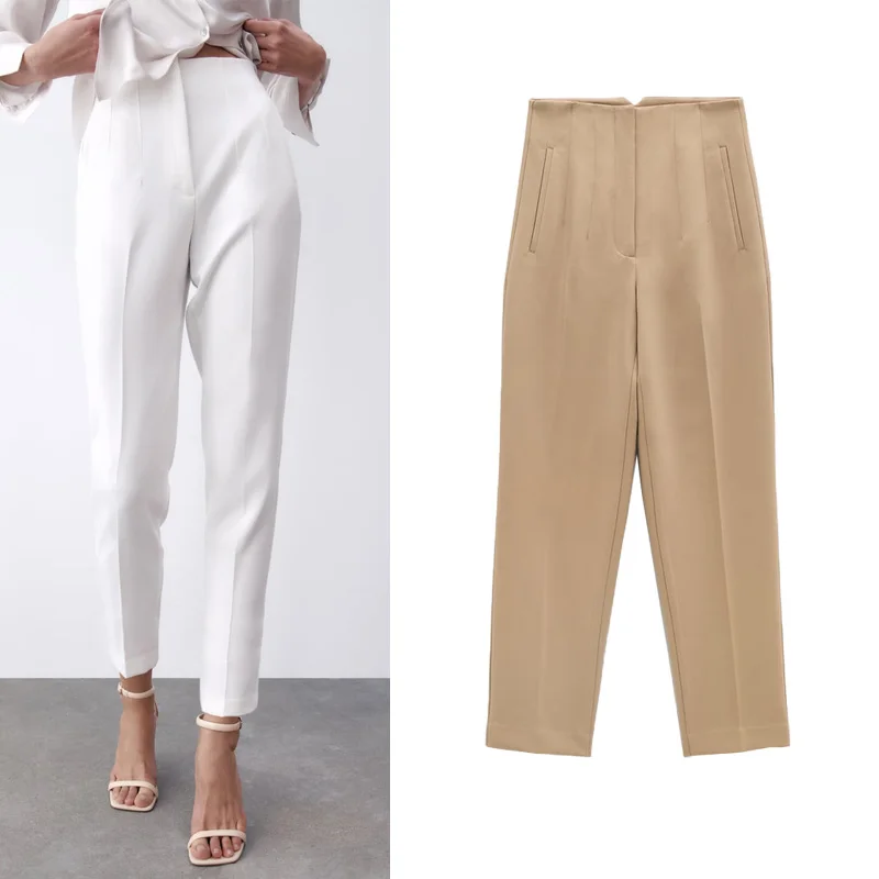 2026 New Women Summer Thin Casual Cropped Pants Business Temperament Front Pleated Slimming Ankle Length High Waisted Trousers
2026 New Women Summer Thin Casual Cropped Pants Business Temperament Front Pleated Slimming Ankle Length High Waisted Trousers