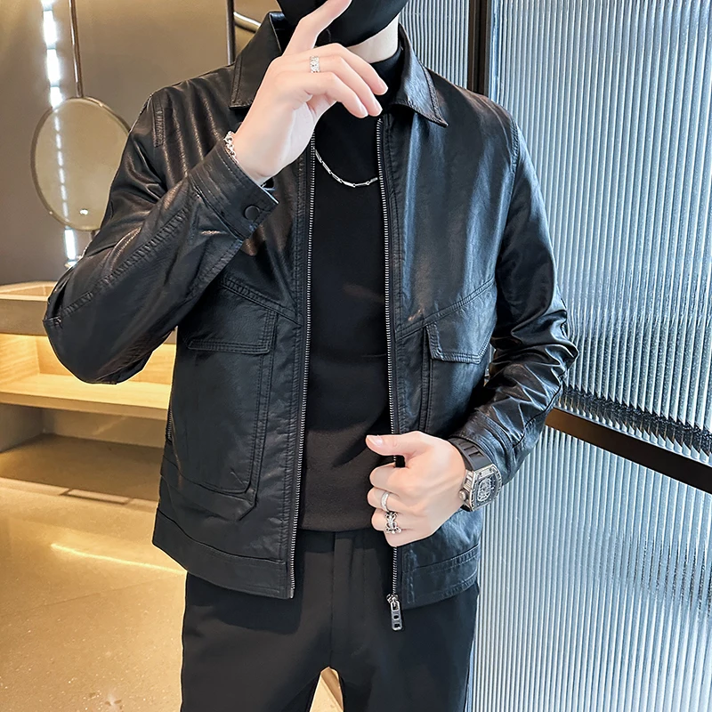 Fall Winter New Casual Leather Jaet XS Trendy Versatile Youth ort Size Small S Jaet Leather Outerwear for Young Men
Fall Winter New Casual Leather Jaet XS Trendy Versatile Youth ort Size Small S Jaet Leather Outerwear for Young Men