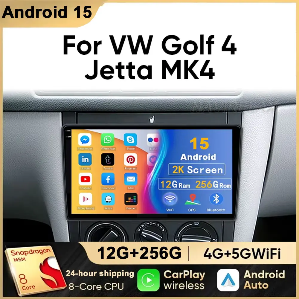 Android 14 For Volkswagen Golf Mk 4 2004-2008 Car Radio Carplay Multimedia Player GPS Navigation BT 4G Wifi Video Stereo No 2din
Android 14 For Volkswagen Golf Mk 4 2004-2008 Car Radio Carplay Multimedia Player GPS Navigation BT 4G Wifi Video Stereo No 2din