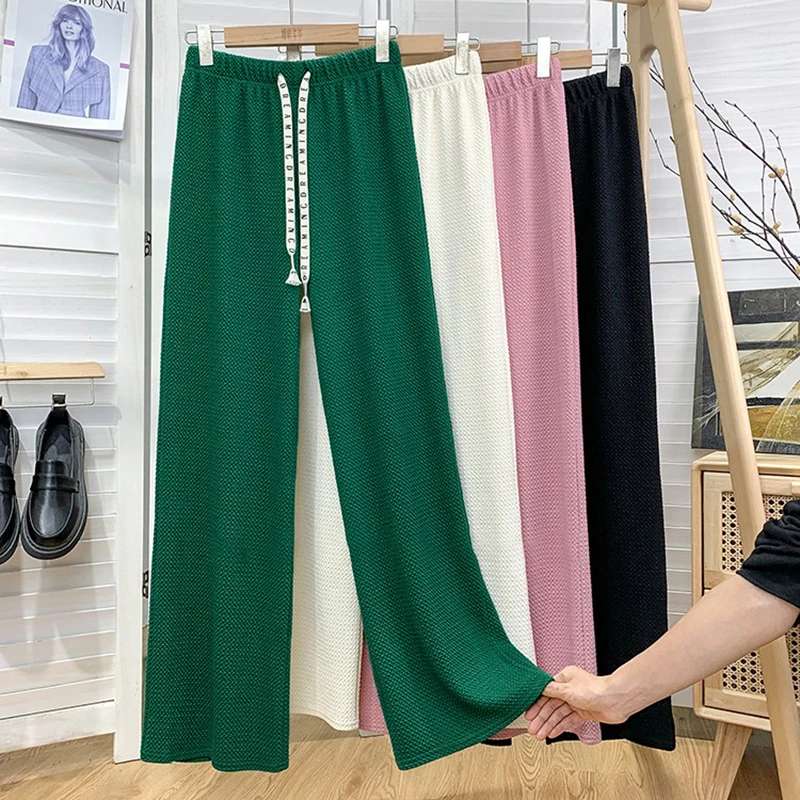 Drawstring Letter Straight Wide Leg Long Pants Casual Pants Women Pink Elastic Waist Korean Style New In Clothes Trousers Fashio
Drawstring Letter Straight Wide Leg Long Pants Casual Pants Women Pink Elastic Waist Korean Style New In Clothes Trousers Fashio