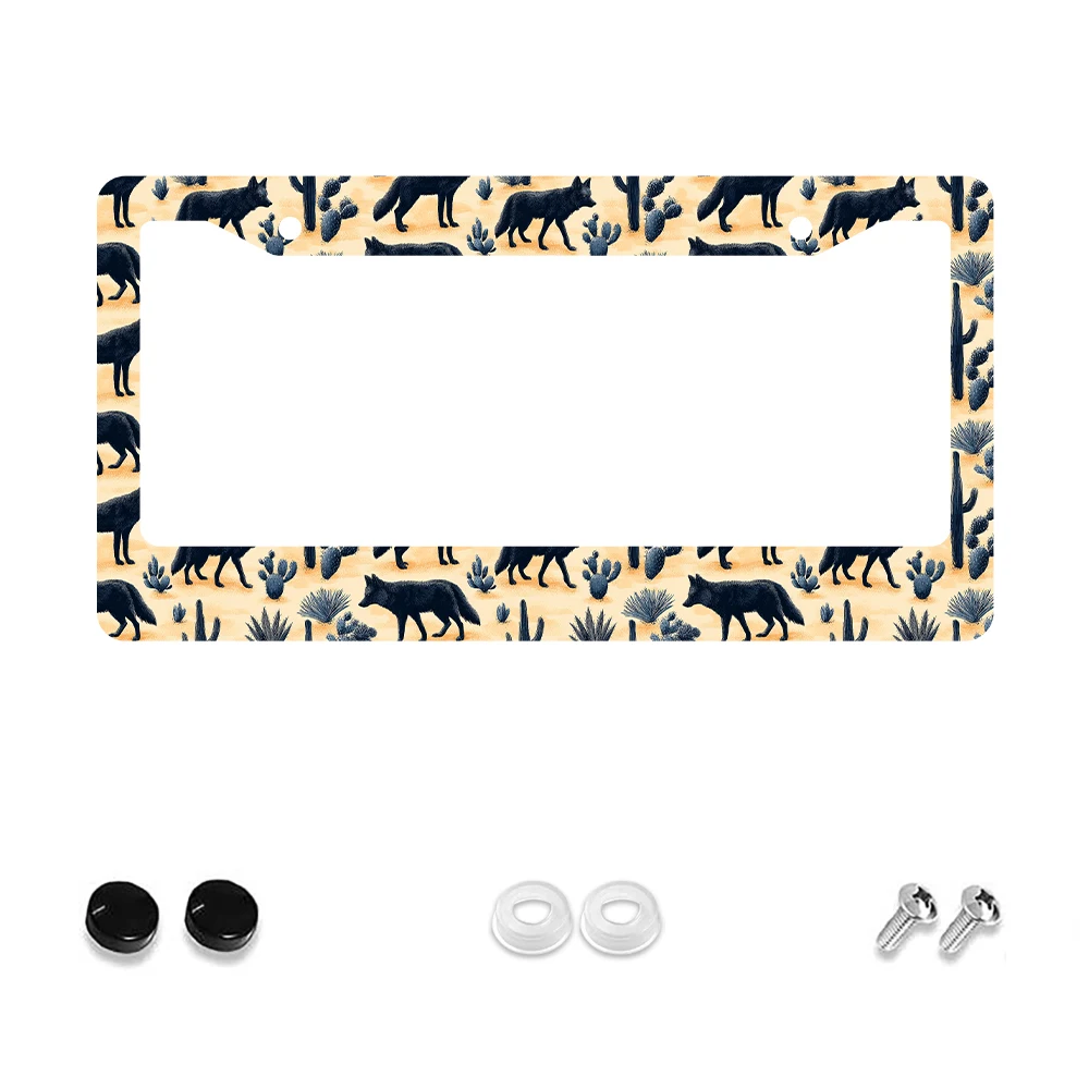 1pc Retro Yellow 2-Hole License Plate Frame with Wolf and Cactus Pattern, Aluminum Material, 6x12 Inches, Includes Screw Kit, U
1pc Retro Yellow 2-Hole License Plate Frame with Wolf and Cactus Pattern, Aluminum Material, 6x12 Inches, Includes Screw Kit, U
