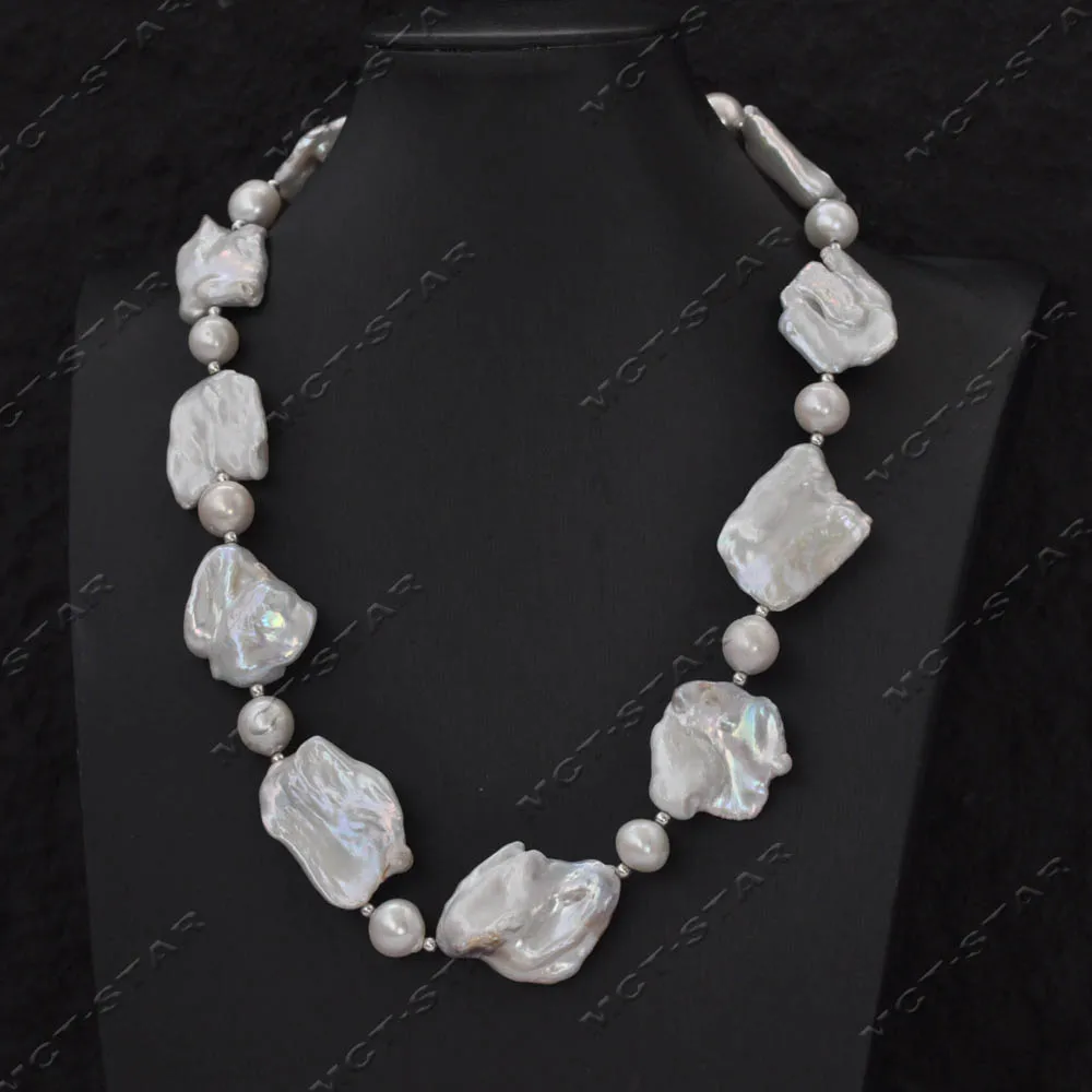Z13660 Huge 19'' 30mm White Pink Lavender Baroque Coin Keshi Reborn Pearl Necklace Custom Jewelry
Z13660 Huge 19'' 30mm White Pink Lavender Baroque Coin Keshi Reborn Pearl Necklace Custom Jewelry