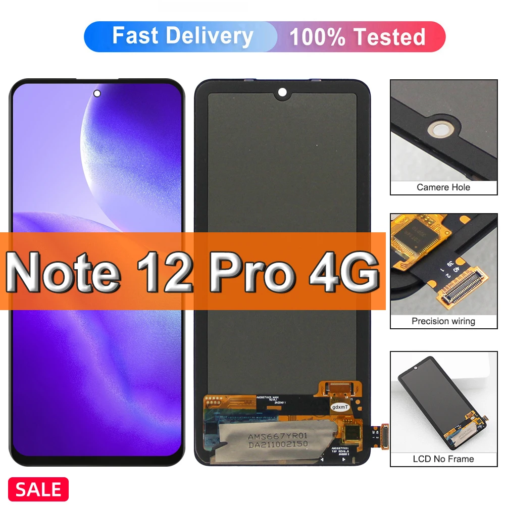 ЖК-дисплей 6,67 дюйма для Xiaomi Redmi Note 12 Pro 4G, сменный сенсорный экран для Redmi Note12Pro, 4G, 2209116AG, дисплей с рамкой
ЖК-дисплей 6,67 дюйма для Xiaomi Redmi Note 12 Pro 4G, сменный сенсорный экран для Redmi Note12Pro, 4G, 2209116AG, дисплей с рамкой