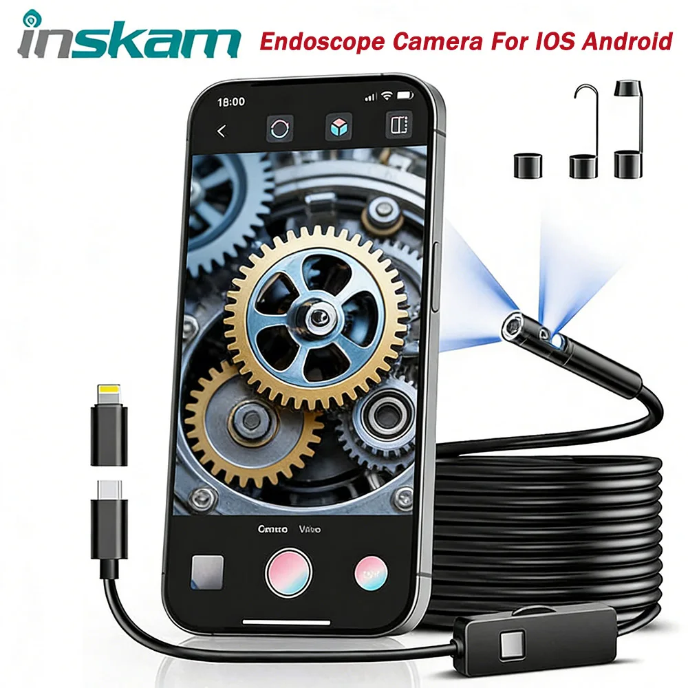 1920P HD Endoscope Camera Semi-Rigid Snake Borescope 8mm with 8Light Car Inspection Borescope IP67 Waterproof for iOS Android
1920P HD Endoscope Camera Semi-Rigid Snake Borescope 8mm with 8Light Car Inspection Borescope IP67 Waterproof for iOS Android