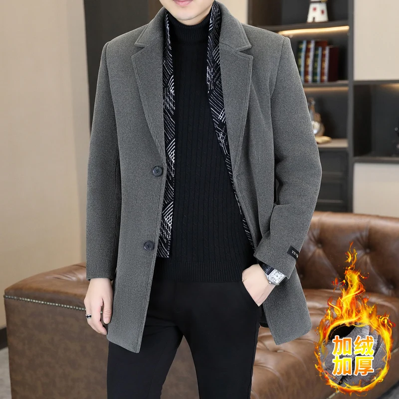 Autumn Winter Man Wool Jackets Lapel Coat Wool Blend Pure Color Casual Business Fashion Men's Clothing Slim Windbreaker Jacket
Autumn Winter Man Wool Jackets Lapel Coat Wool Blend Pure Color Casual Business Fashion Men's Clothing Slim Windbreaker Jacket