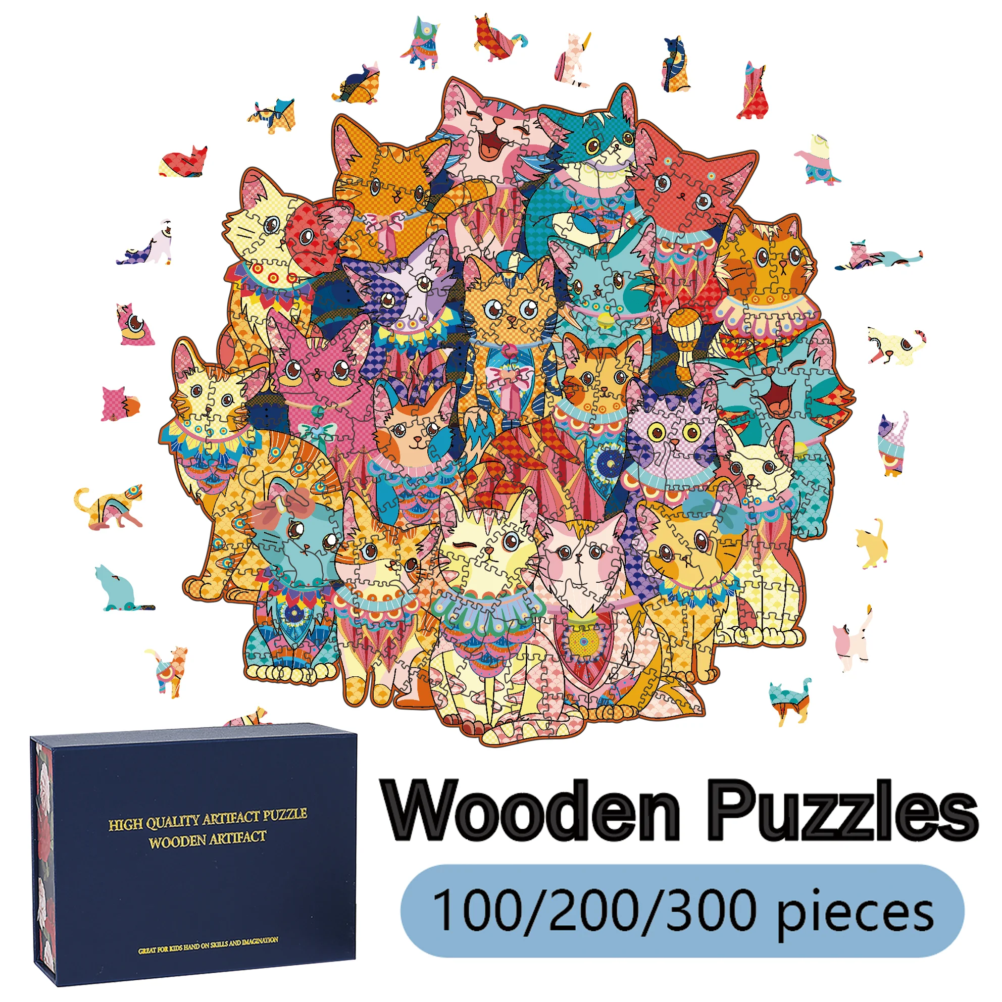 Wooden Puzzles for Adults, 100/200/300 Pieces Uniquely Irregular Animal Shaped Wooden Puzzles, High-difficulty Puzzle
Wooden Puzzles for Adults, 100/200/300 Pieces Uniquely Irregular Animal Shaped Wooden Puzzles, High-difficulty Puzzle