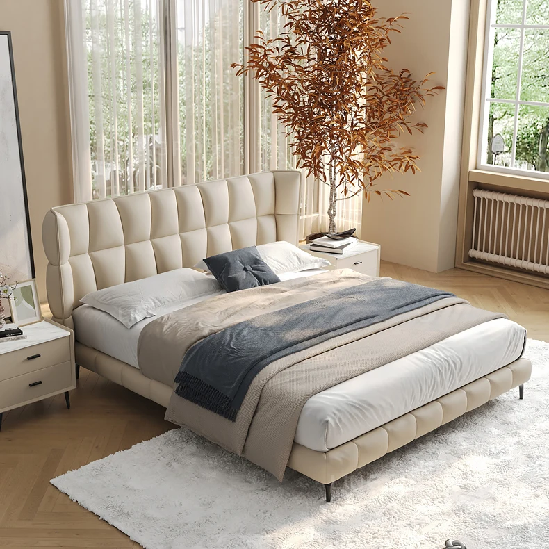 For Modern Minimalist Style Genuine Leather Bed Villa Master Bedroom Designer High-end Double Bed China Furniture
For Modern Minimalist Style Genuine Leather Bed Villa Master Bedroom Designer High-end Double Bed China Furniture