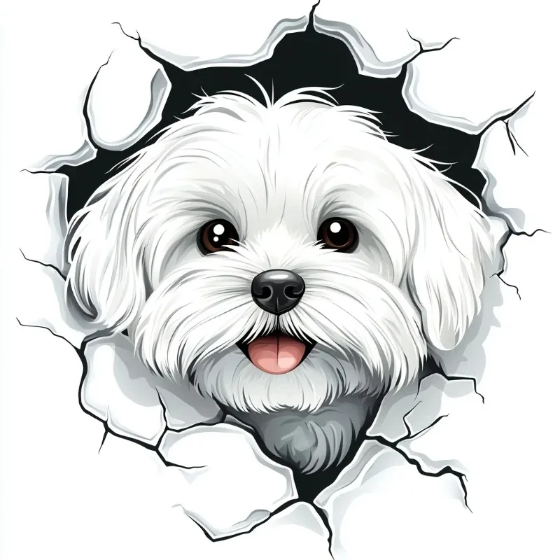 15x15cm 3D Effect Cute White Puppy Car Stickers Funny Waterproof Decal Exterior Decorative Accessories, Used for Car, Motorcycle
15x15cm 3D Effect Cute White Puppy Car Stickers Funny Waterproof Decal Exterior Decorative Accessories, Used for Car, Motorcycle