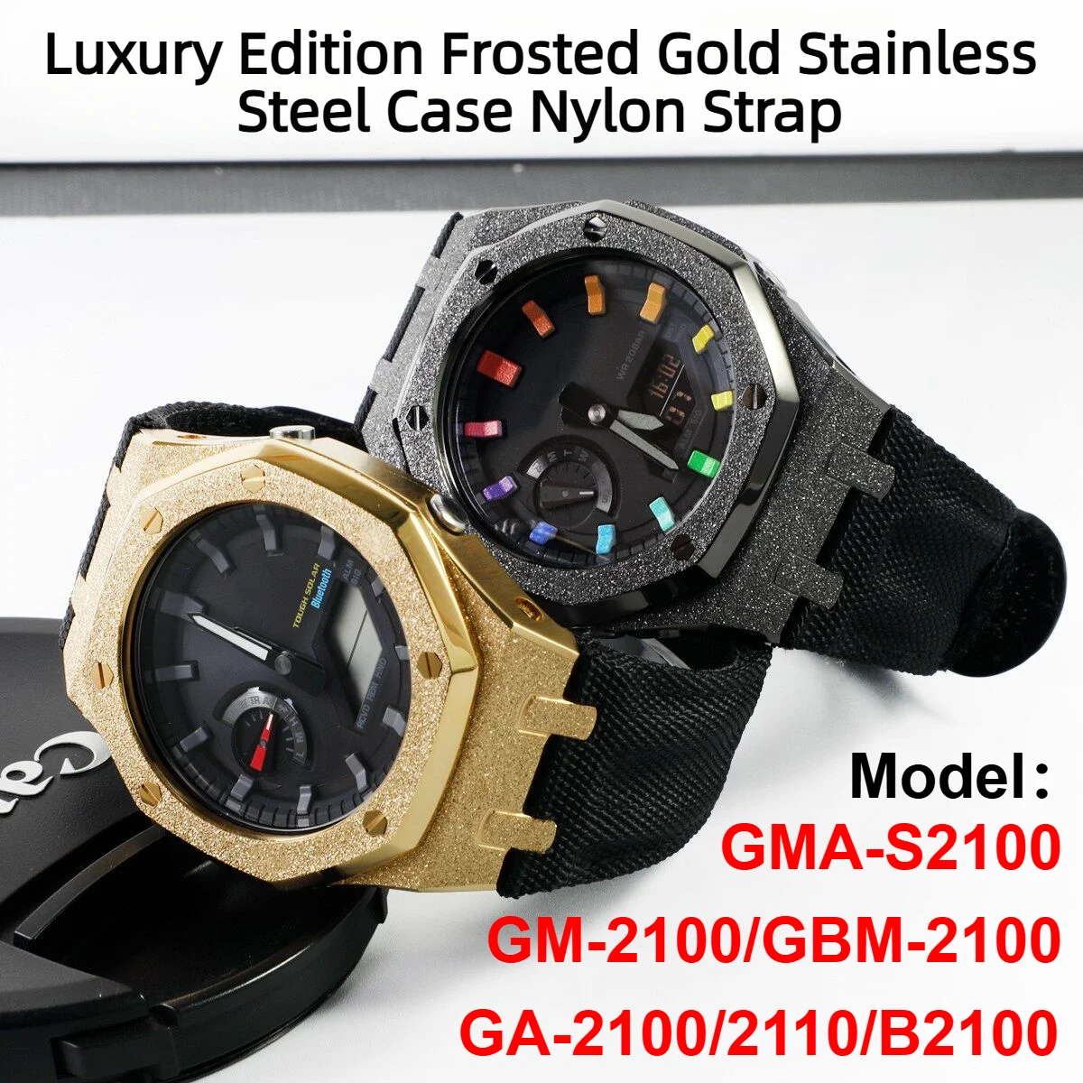 For Casioak Stainless steel Case Nylon Strap Kit for G-shock GA-2100 GA‑B2100 GM-2100 GBM2100 GMA‑S2100 Watch band Accessories
For Casioak Stainless steel Case Nylon Strap Kit for G-shock GA-2100 GA‑B2100 GM-2100 GBM2100 GMA‑S2100 Watch band Accessories