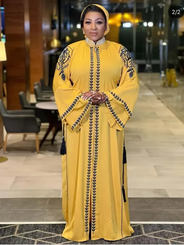 High Quality Diamond Embroidered Collar with Scarf Robe - Dashiki African Women's Dress Women Muslim Hijabs Robe Turkish Modesty
High Quality Diamond Embroidered Collar with Scarf Robe - Dashiki African Women's Dress Women Muslim Hijabs Robe Turkish Modesty