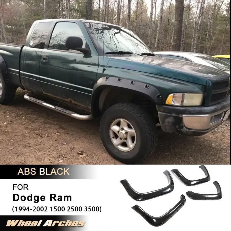 Car Wheel Arches Side Fender Flares Trims for Dodge Ram 1994-2002 1500 2500 3500 Wheel Arches Fender Flares Mudguards ABS Black
Car Wheel Arches Side Fender Flares Trims for Dodge Ram 1994-2002 1500 2500 3500 Wheel Arches Fender Flares Mudguards ABS Black