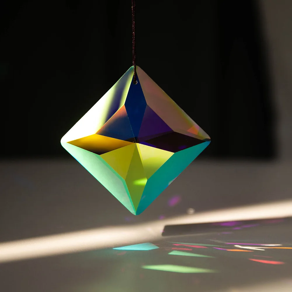 Crystal Pendant Prism Catcher window hanging light catcher AB Colored Crystal faceted Prism Rainbow
Crystal Pendant Prism Catcher window hanging light catcher AB Colored Crystal faceted Prism Rainbow