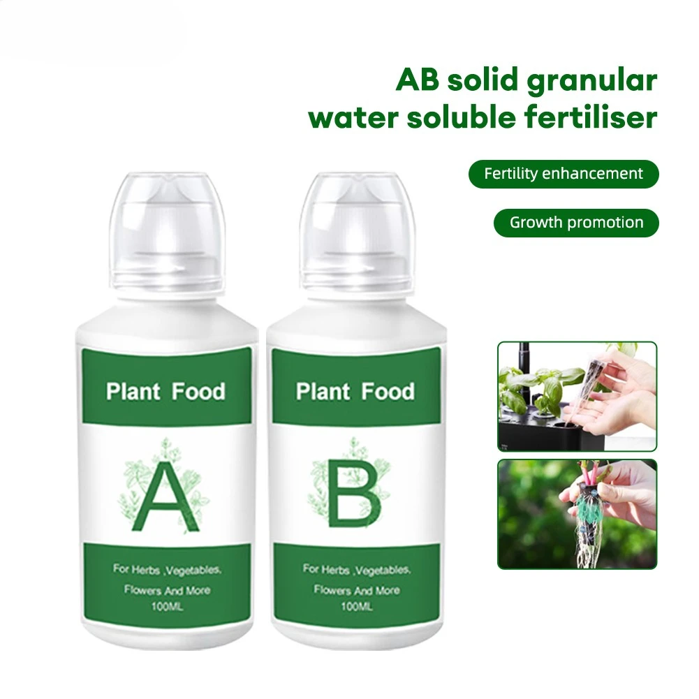 2PCS/Box General Hydroponic Nutrient Liquid A and B Fertilizer Solution Kit for Growing Plant Flowers Food Vegetable Fruit 200ML
2PCS/Box General Hydroponic Nutrient Liquid A and B Fertilizer Solution Kit for Growing Plant Flowers Food Vegetable Fruit 200ML