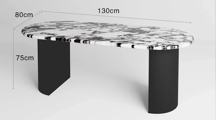 The dining table marble light luxury modern high-end dining table small household cream style
The dining table marble light luxury modern high-end dining table small household cream style