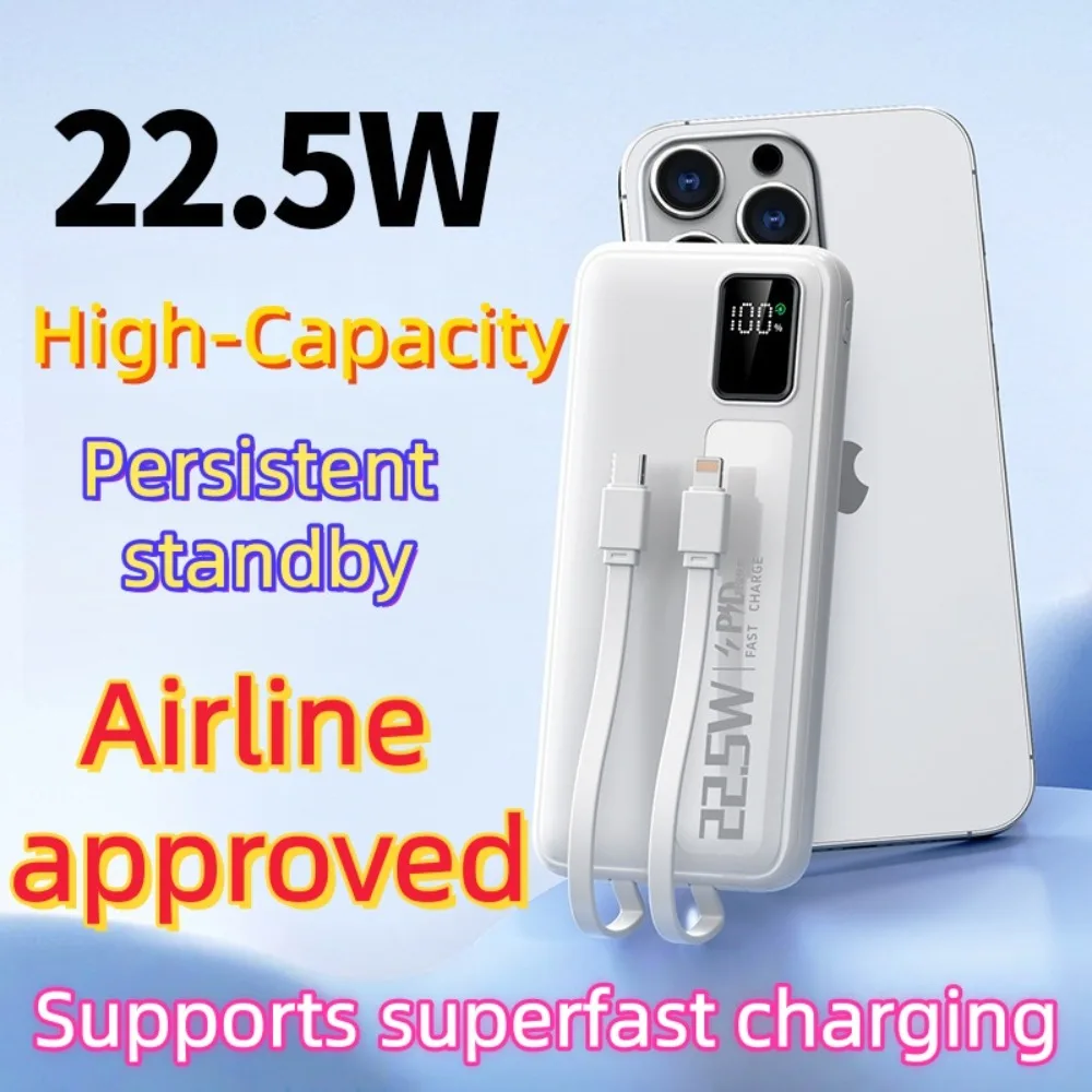 20000mAh Large Capacity Power Bank 22.5W Super Fast Charging Portable External Charger
20000mAh Large Capacity Power Bank 22.5W Super Fast Charging Portable External Charger