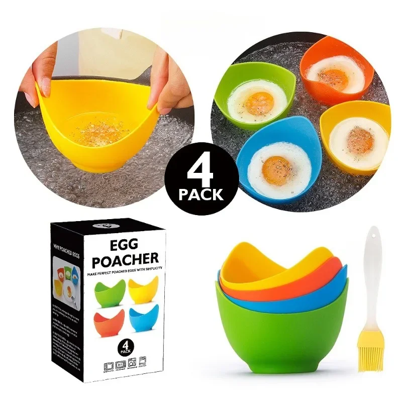 4Pcs Silicone Egg Poacher Set Non Stick Egg Cooker Molds for Stovetop Air Fryer Microwave Steamed Egg Bowls Easy Kitchen Cooking
4Pcs Silicone Egg Poacher Set Non Stick Egg Cooker Molds for Stovetop Air Fryer Microwave Steamed Egg Bowls Easy Kitchen Cooking