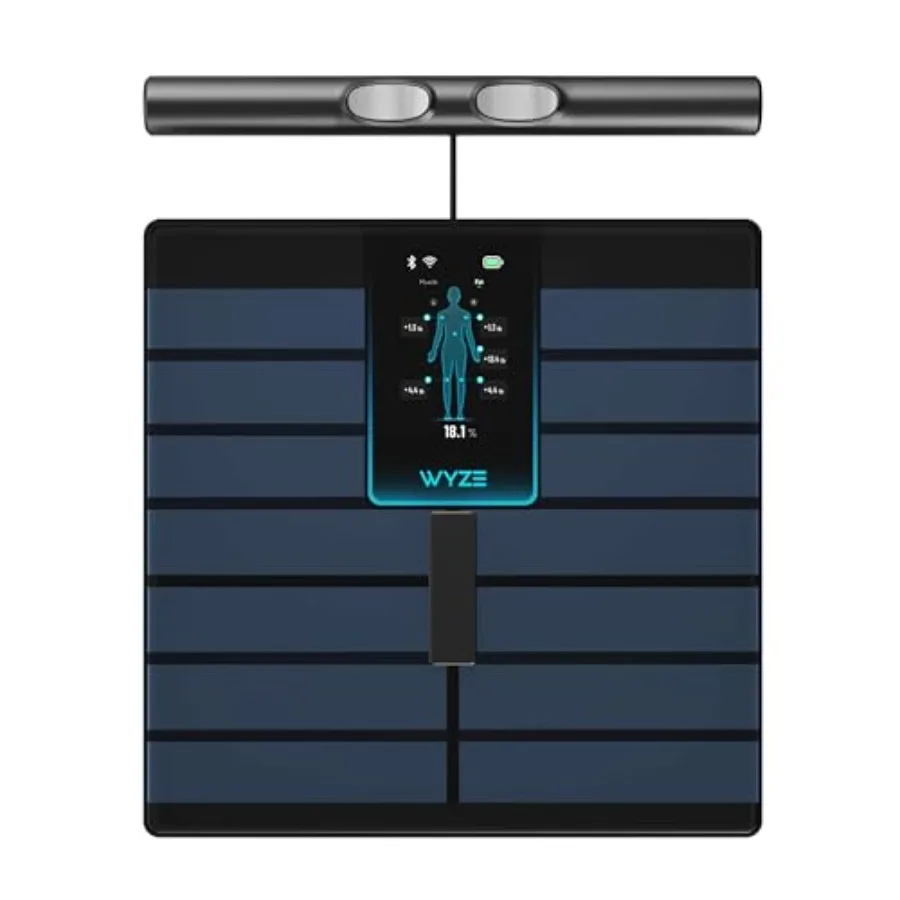 Wyze Smart BodyScan with Handle Wi-Fi Bluetooth body composition scale for home use, ABS plastic, white, 400 lbs capacity, prec
Wyze Smart BodyScan with Handle Wi-Fi Bluetooth body composition scale for home use, ABS plastic, white, 400 lbs capacity, prec