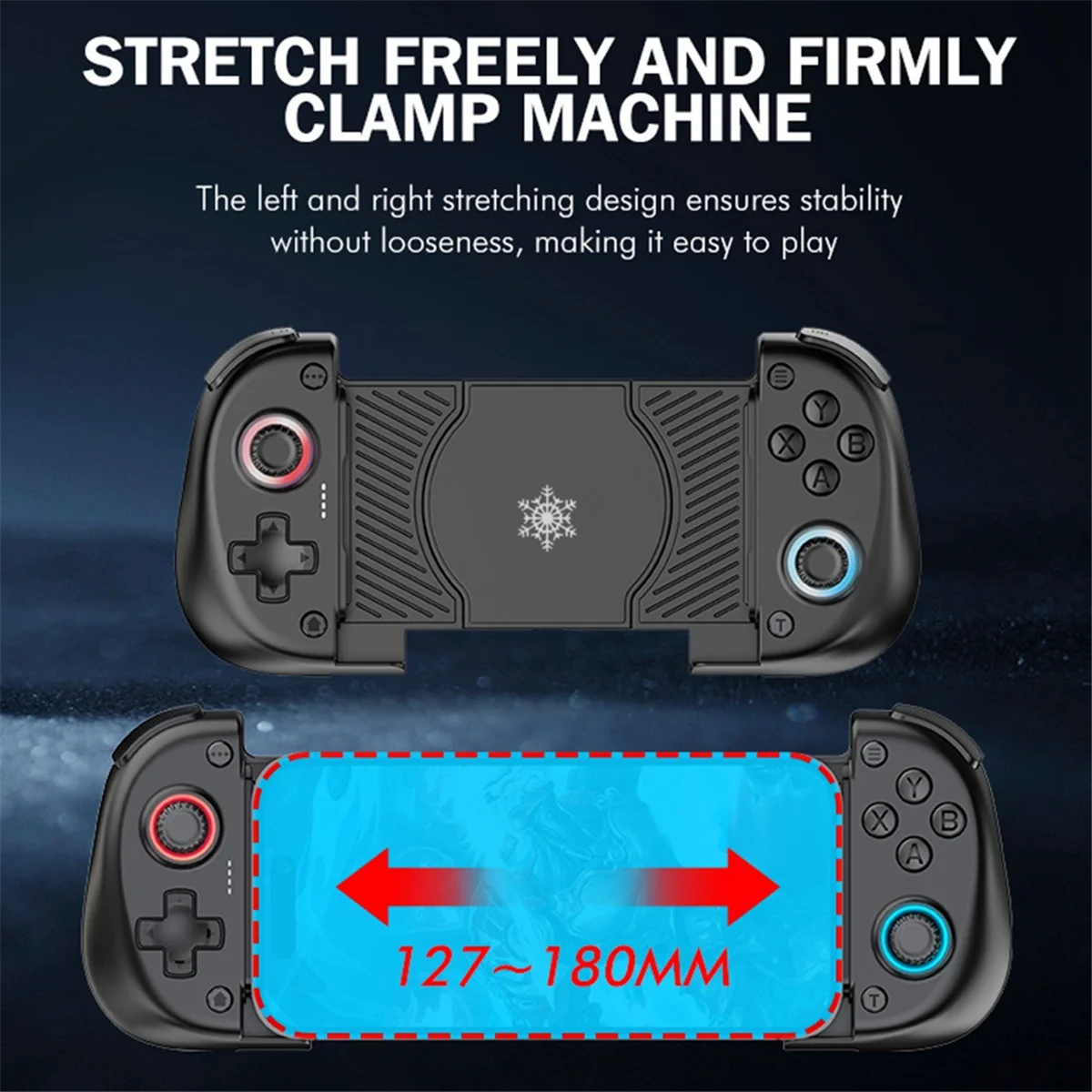 POP-lX5 Telescopic Gamepad Wireless Mobile Gaming Controller with Cooling Fan Bluetooth Hall Effect Joystick for Smartphone
POP-lX5 Telescopic Gamepad Wireless Mobile Gaming Controller with Cooling Fan Bluetooth Hall Effect Joystick for Smartphone