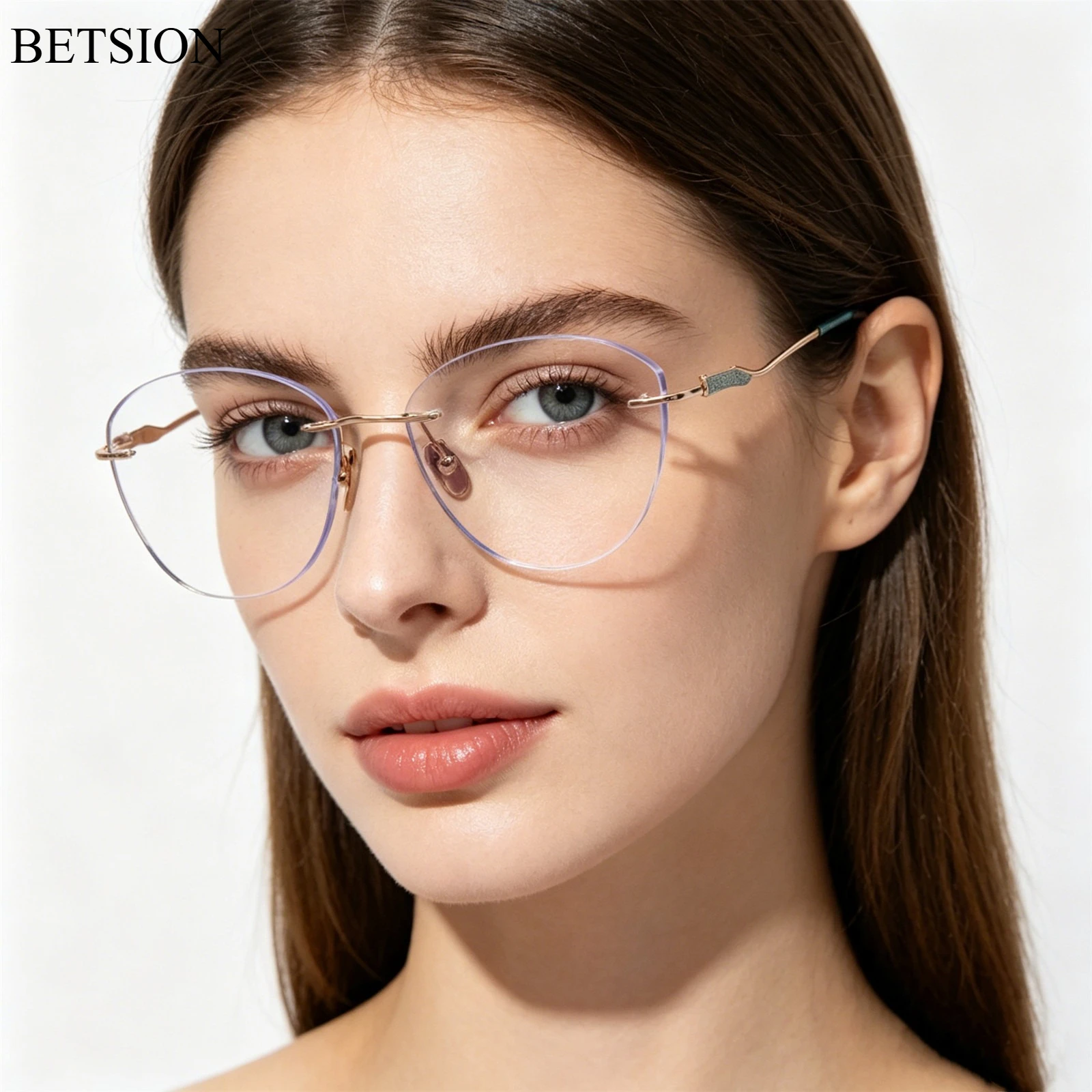 BETSION Unisex Retro Pure Titanium 10g Butterfly Eyeglasses Frame Fashion Rimless Rhinestone Curved Temple Spectacle #8170
BETSION Unisex Retro Pure Titanium 10g Butterfly Eyeglasses Frame Fashion Rimless Rhinestone Curved Temple Spectacle #8170