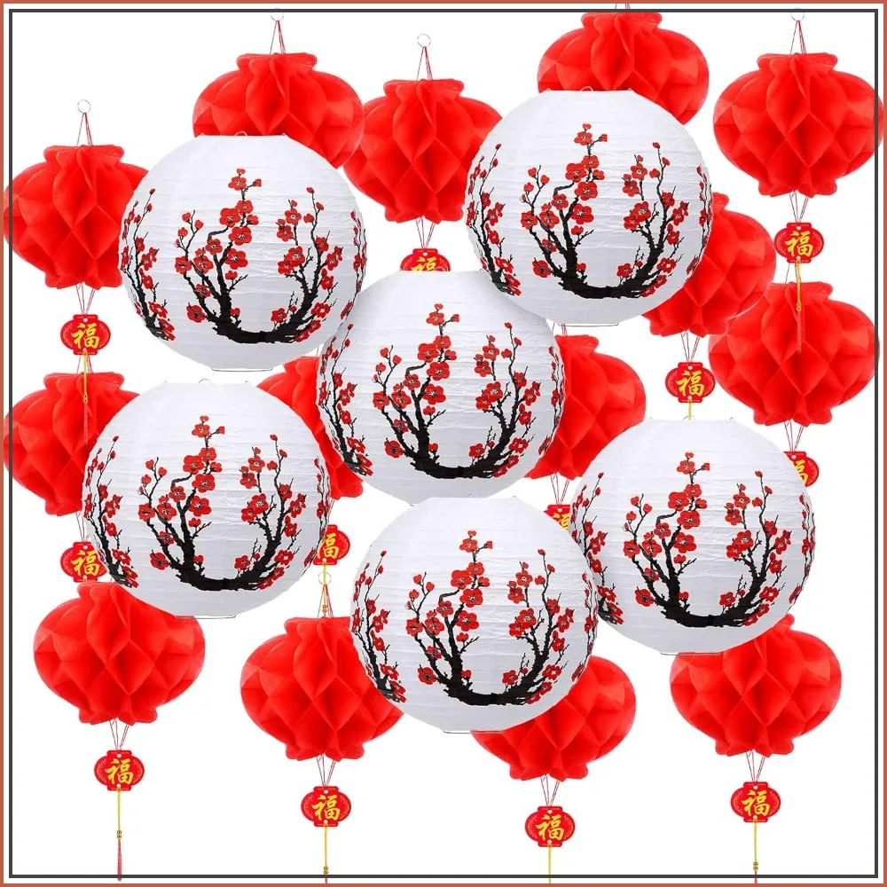 20 Pcs Japanese Chinese Paper Lanterns, Cherry Blossom Decor for Asian Party, Wedding, Restaurant
20 Pcs Japanese Chinese Paper Lanterns, Cherry Blossom Decor for Asian Party, Wedding, Restaurant