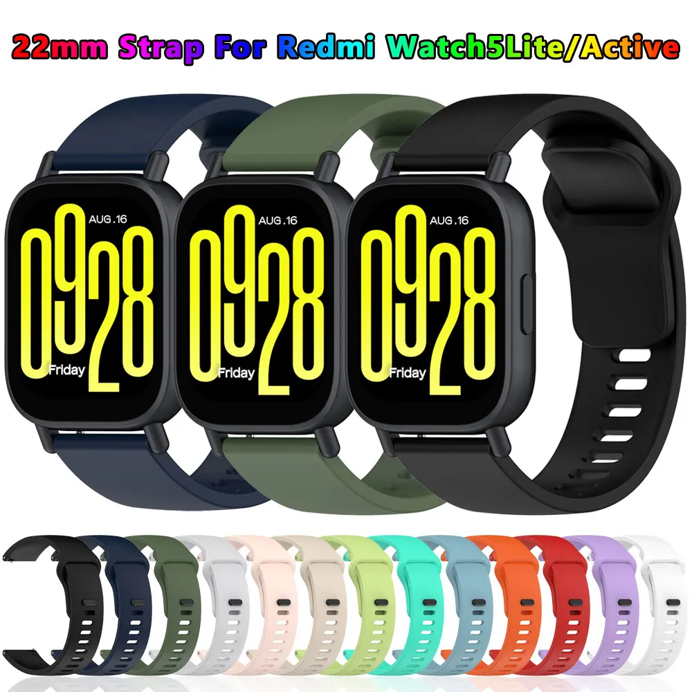 Official Watchband For Redmi Watch 5 Active 22mm Watch Silicone Bracelet Wristbands For Xiaomi Redmi Watch5 Lite Strap
Official Watchband For Redmi Watch 5 Active 22mm Watch Silicone Bracelet Wristbands For Xiaomi Redmi Watch5 Lite Strap