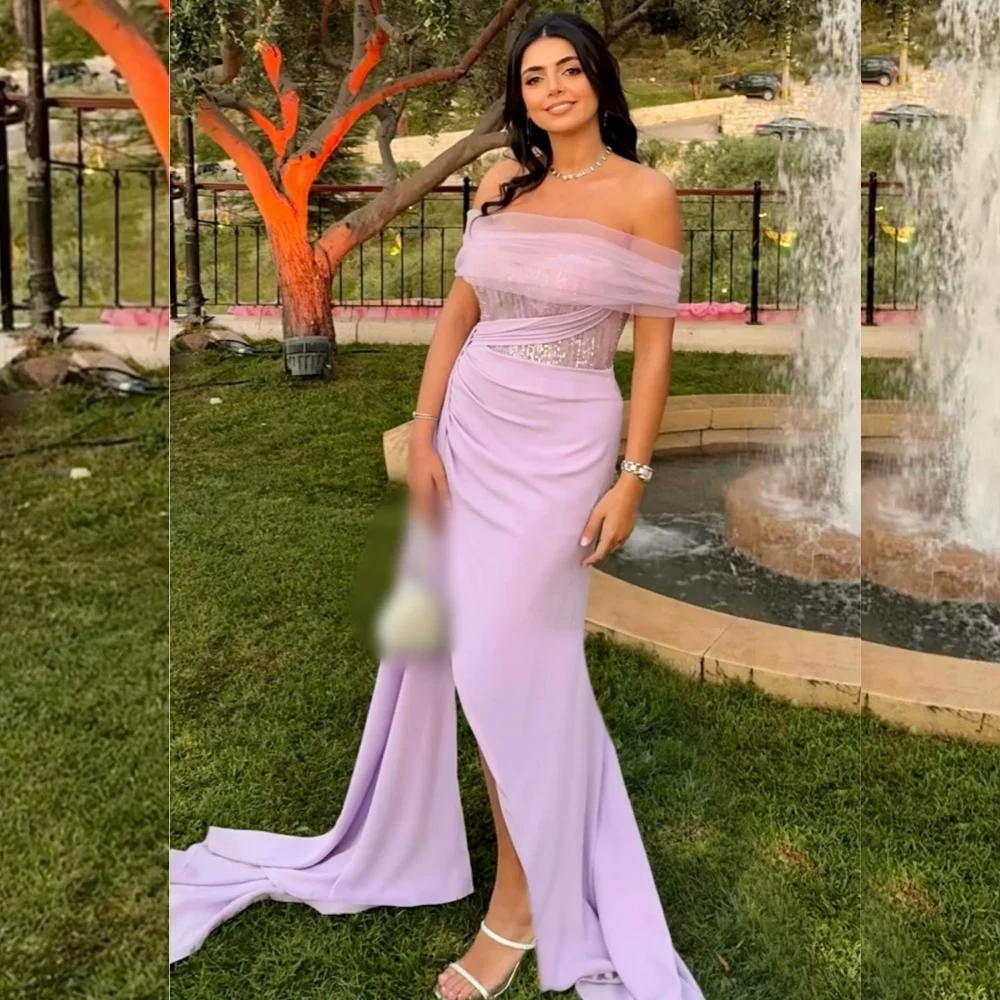 Customized Sizes Available Jersey Sequined Pleat Trumpet Off-the-shoulder Long Dresses Bespoke Occasion Retro
Customized Sizes Available Jersey Sequined Pleat Trumpet Off-the-shoulder Long Dresses Bespoke Occasion Retro
