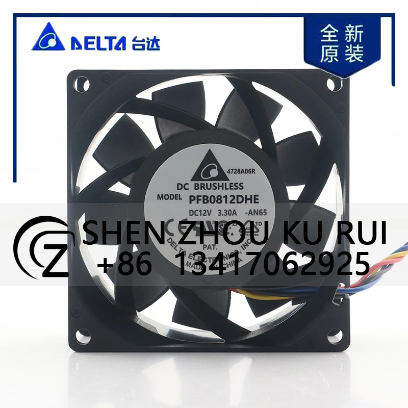 Delta 5V 24V 48V DC 12V 3.30A AC EC 8038 80X80X38MM 8CM Server Temperature Control High air Volume 4-wire PFB0812DHE Cooling Fan
Delta 5V 24V 48V DC 12V 3.30A AC EC 8038 80X80X38MM 8CM Server Temperature Control High air Volume 4-wire PFB0812DHE Cooling Fan